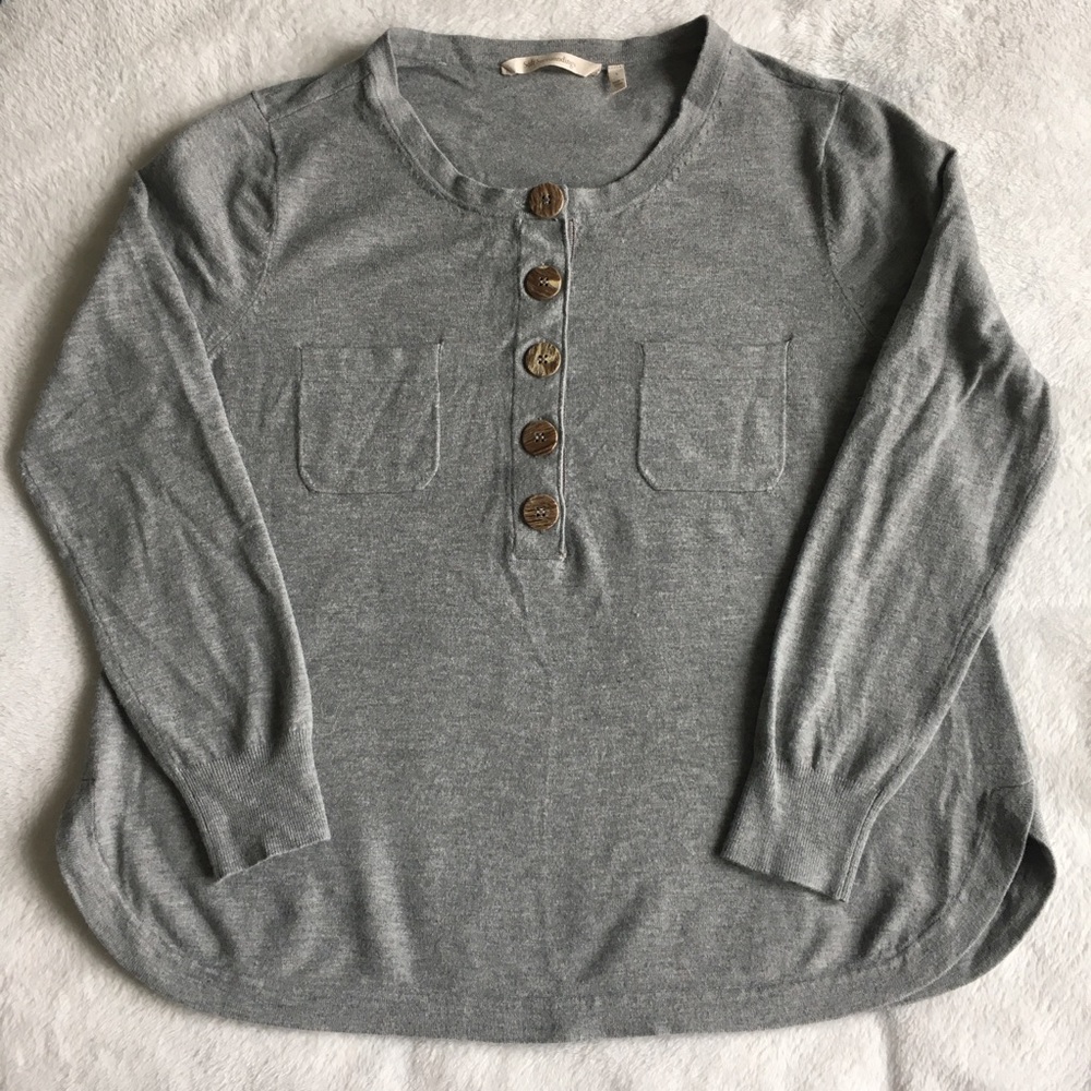 Soft Surroundings 5 button pullover sweater size L